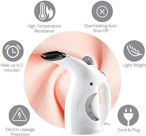 Fast Heat-up Portable Handheld Garment/Facial Vapor Steamer Iron Brush for Home and Travel Handy (Multicolour)‌
